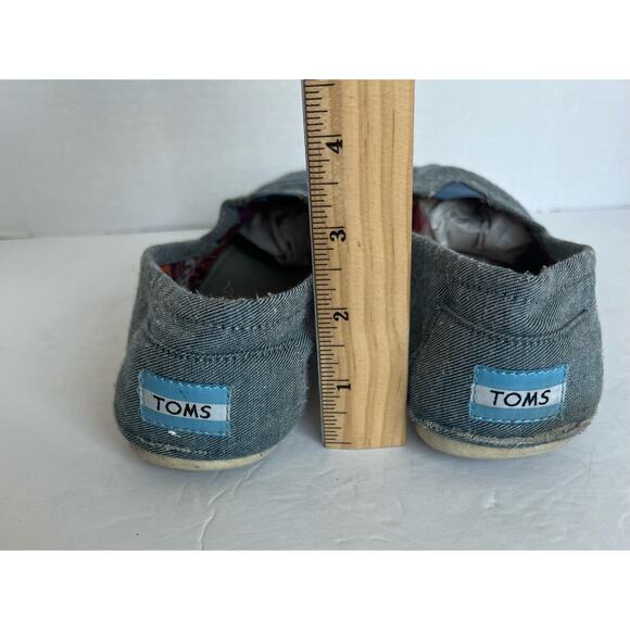 Toms Classic Alpargata Flat Shoes Blue Canvas Lightweight Slip On Loafer Sz 8.5 - Picture 7 of 10